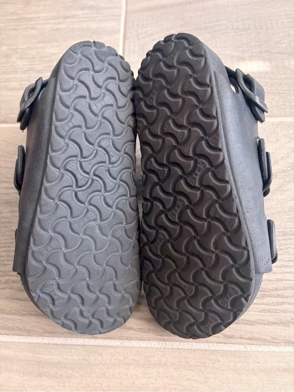 Birkenstock Kids Black Dual-Buckle Sandals